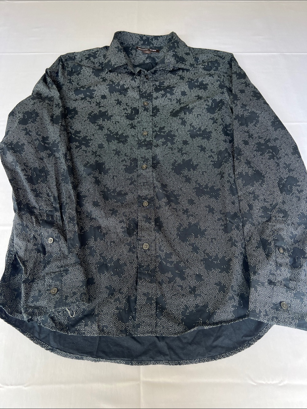 Michael Kors Navy Shirt with White Dot Print